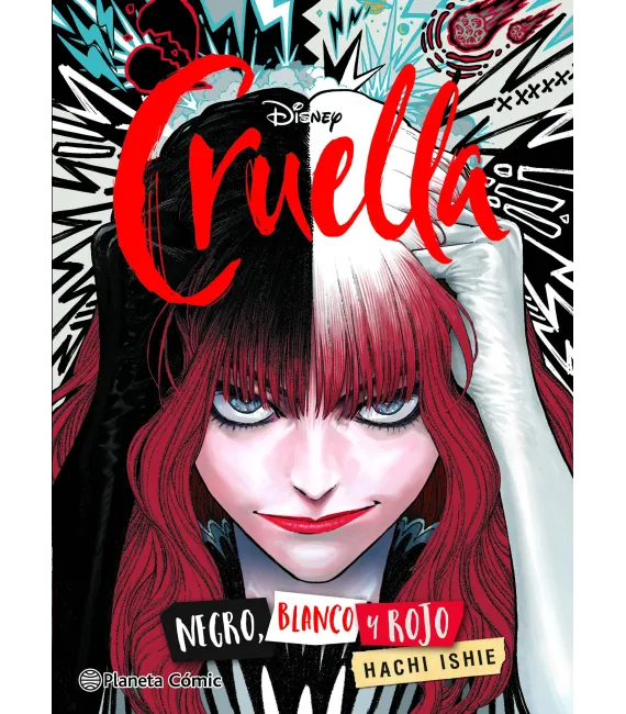 Cruella: Negro, blanco y rojo
