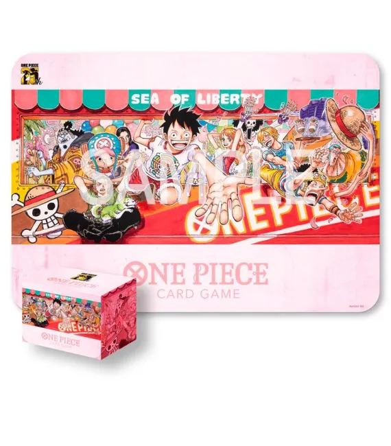 One Piece Card Game: Pack Tapete y Caja 25th Edition