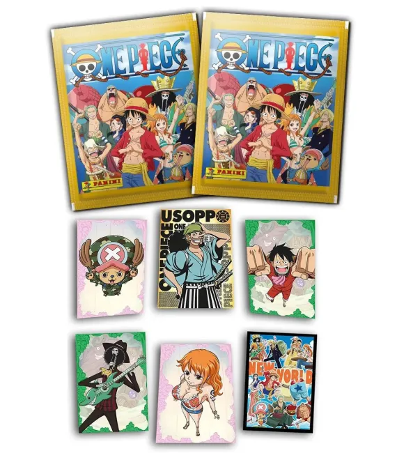 Cajita 50 sobres de Stickers One Piece: El nuevo mundo 2023