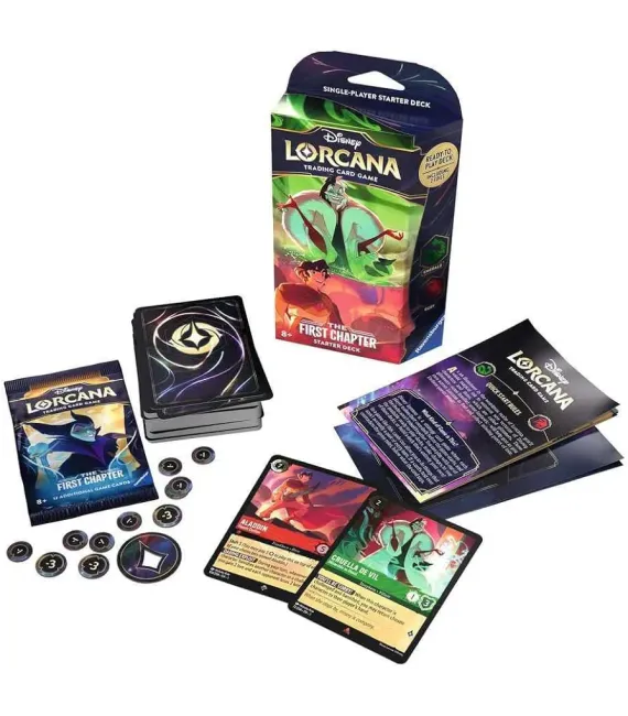 Disney Lorcana The First Chapter Starter Deck: Emerald y Ruby