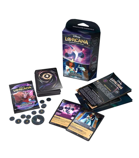 Disney Lorcana Rise of the Floodborn - Starter Deck: Amethyst y Steel