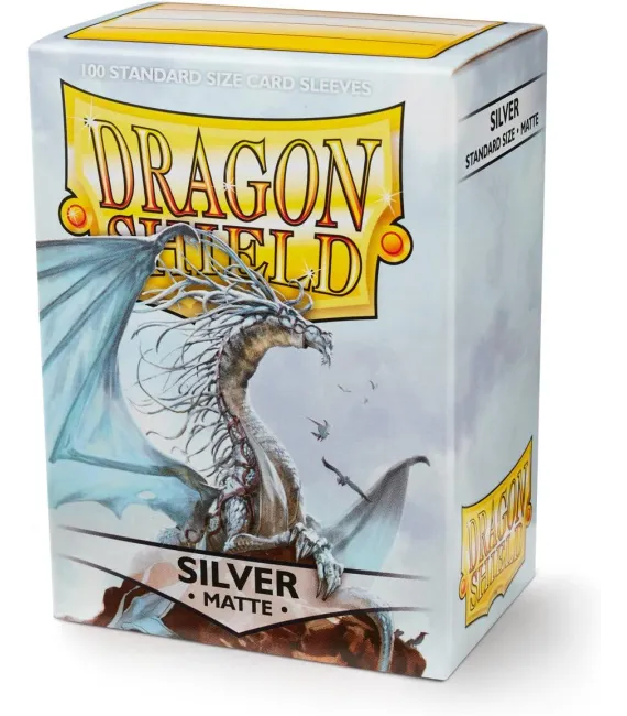 Fundas Dragon Shield Standard - Matte Silver (100 uds)