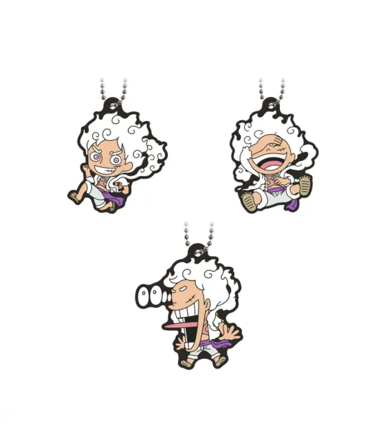 One Piece Gashapon Rubber Mascot Luffy Gear Collection