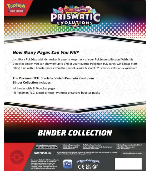 Pokémon TCG: Scarlet & Violet—Prismatic Evolutions Binder Collection (INGLES)