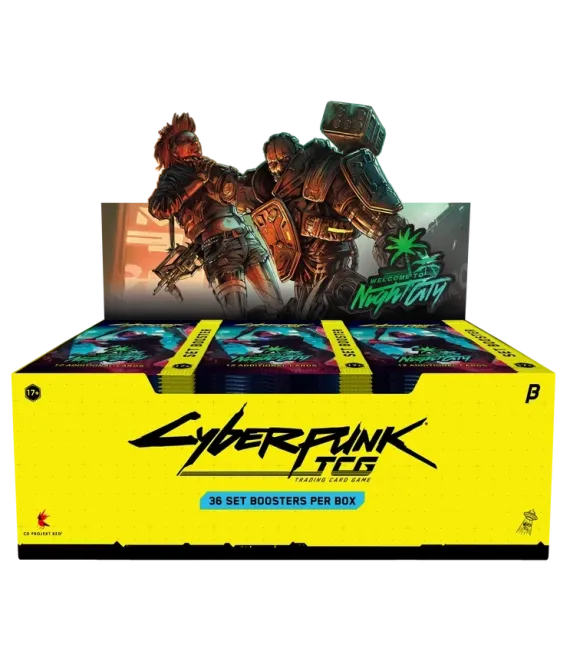 Cyberpunk TCG Welcome to Night City Beta Booster Box: Caja de 36 sobres