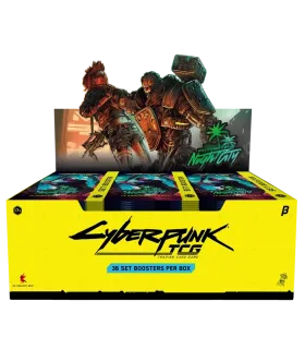 Cyberpunk TCG Welcome to Night City Beta Booster Box: Caja de 36 sobres